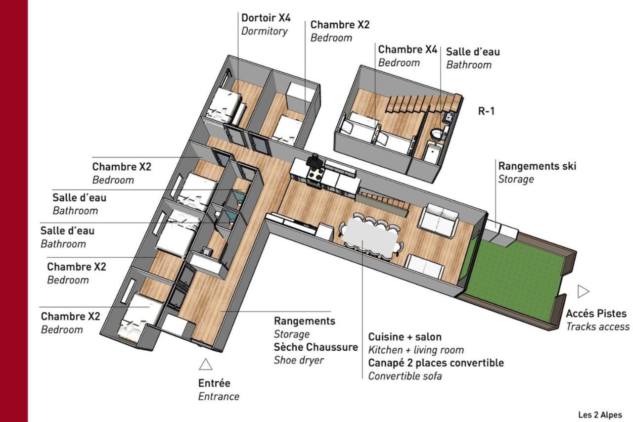 Appartement Edelweiss Skiopieds - Centre Station Les Deux Alpes Zewnętrze zdjęcie